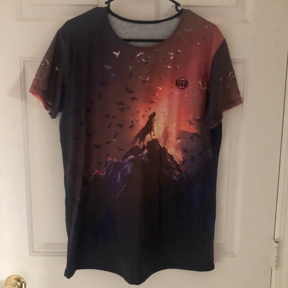 Living Dead Clothing Wolf Mountains Short Sleeve Tee Shirt Unisex BFT Size M